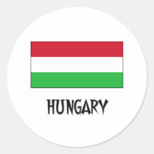 Ungern Flagga Runt Klistermärke