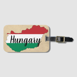 Ungern Flagga Silhouette Bagagebricka
