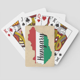 Ungern Flagga Silhouette Casinokort