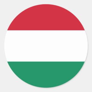 Ungern Flagga Sticker Runt Klistermärke