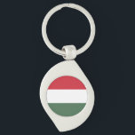 Ungern Flagga Swirl Silverfärgad Nyckelring<br><div class="desc">Patriotisk flagga i Ungern.</div>