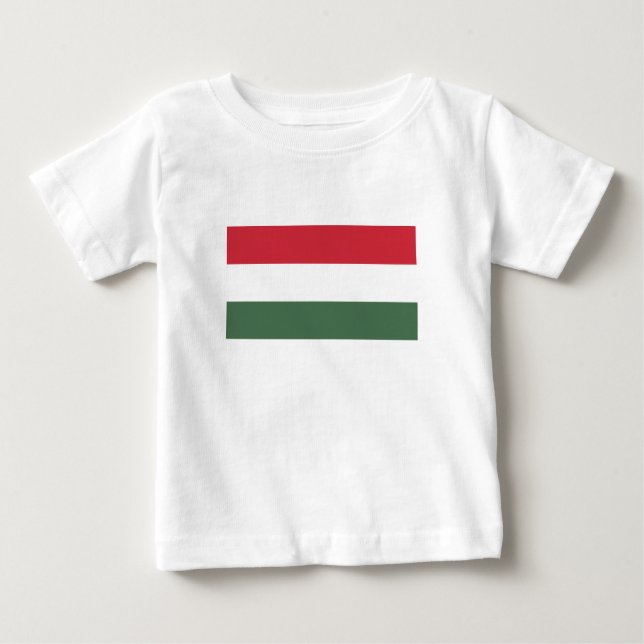 Ungern Flagga T Shirt (Framsida)