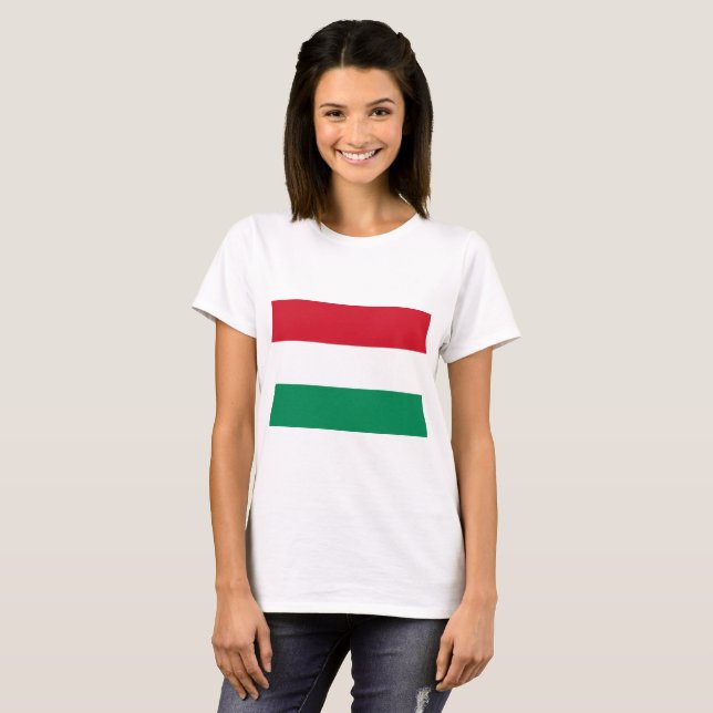 Ungern Flagga T-shirt (Hel framsida)