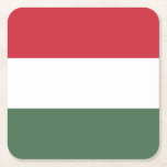Ungern Flagga Underlägg Papper Kvadrat<br><div class="desc">Patriotisk flagga i Ungern.</div>