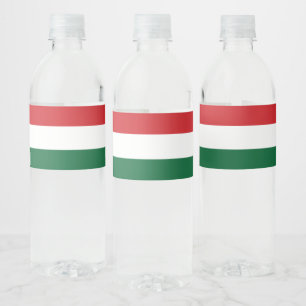 Ungern flagga vattenflaskor etikett