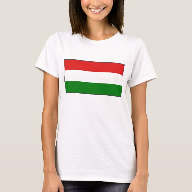 Ungern Flagga x Karta T-Shirt (Framsida)