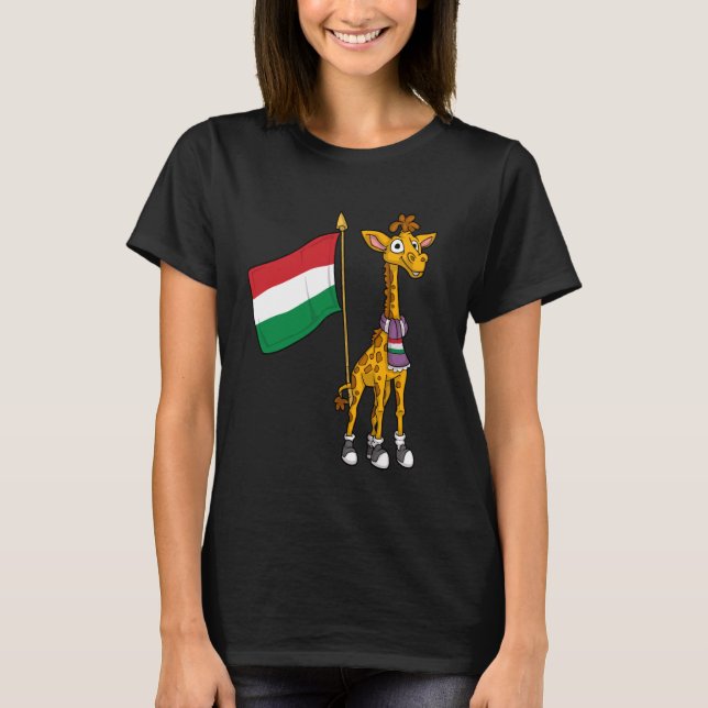 Ungern Fläkt Ungern Giraffe T Shirt (Framsida)