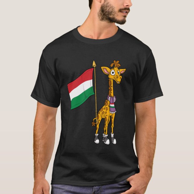 Ungern Fläkt Ungern Giraffe T Shirt (Framsida)