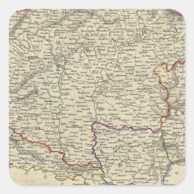 Ungern Fyrkantigt Klistermärke (Framsida)