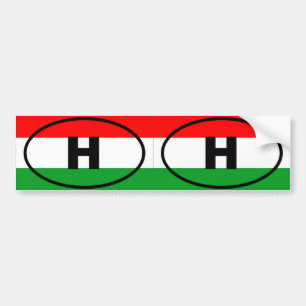 Ungern - H - Europeisk oval Bildekal