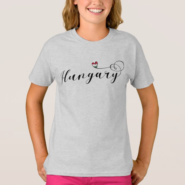 Ungern Heart T-Shirt, ungerska Tröja (Framsida)