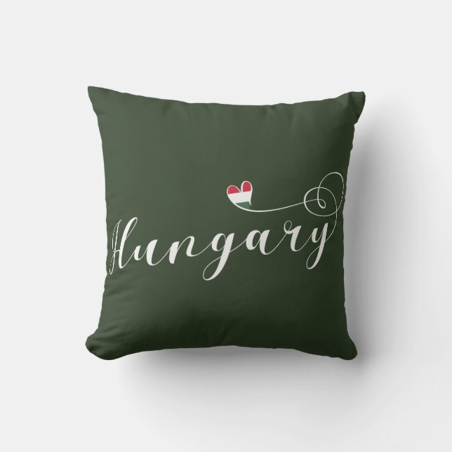 Ungern Heart Throw Cushion, Ungern Kudde (Framsida)