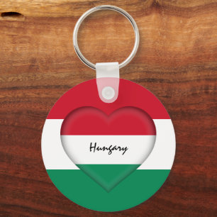 Ungern & Heart, Ungerska Flagga mode / sport Nyckelring