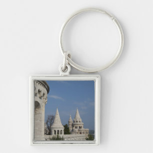 Ungern, huvudstad Budapest. Buda, Slott Fyrkantig Silverfärgad Nyckelring