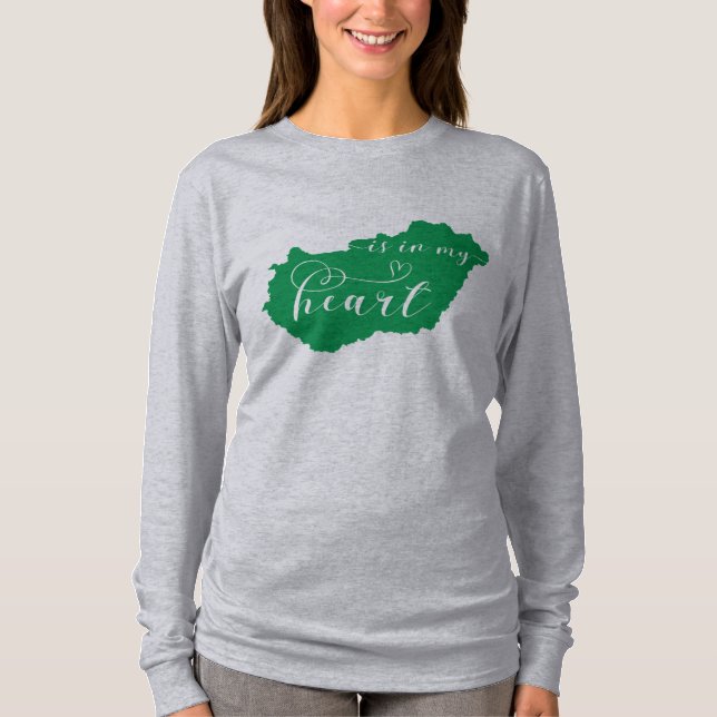 Ungern ligger i mitt hjärta t shirt (Framsida)