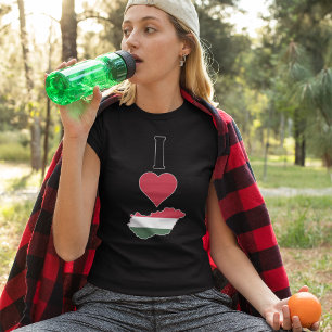 Ungern Lodrät I Kärlek Ungerska Flagga Kvinnors st T Shirt