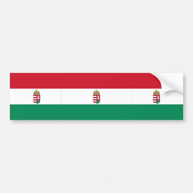 Ungern med ärmar, Ungernflagga Bildekal (Framsidan)