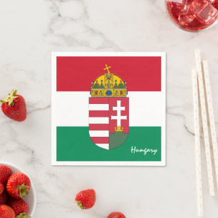 Ungern Napkins, Ungerska flagga party /sportfantas Pappersservett