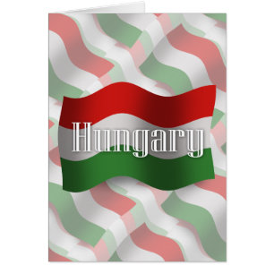 Ungern som vinkar flagga hälsningskort