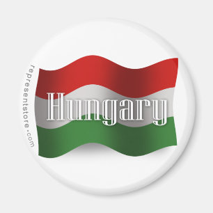 Ungern som vinkar flagga magnet
