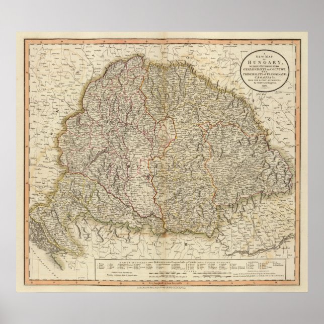 Ungern, Transsylvanien, Kroatien Poster (Framsidan)