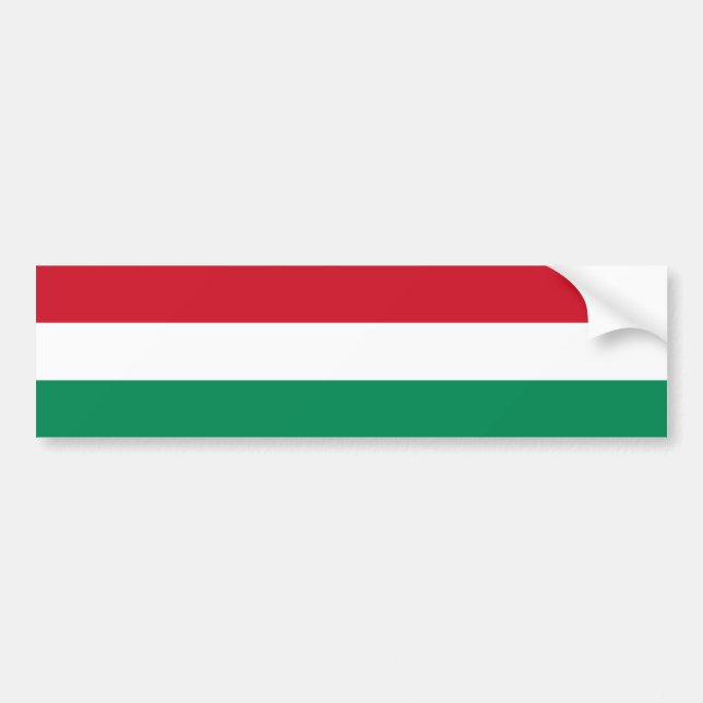 Ungern/ungersk flagga bildekal (Framsidan)