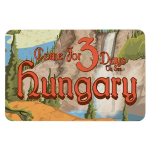 Ungern Vintage Resa Affisch Magnet