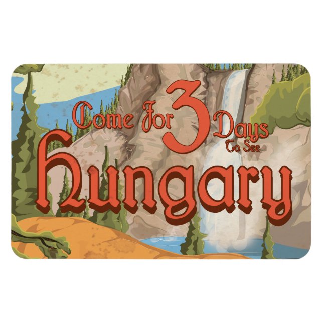 Ungern Vintage resor Poster Magnet (Horisontell)