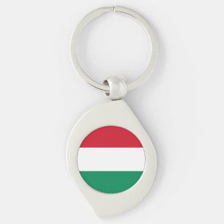 Ungernflagga Swirl Silverfärgad Nyckelring
