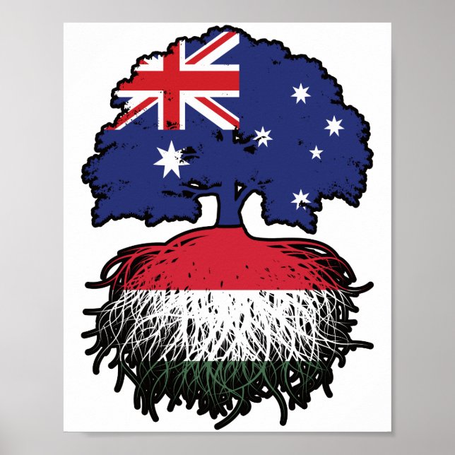 Ungerns australiska Australiens Träd-rötter Poster (Framsidan)