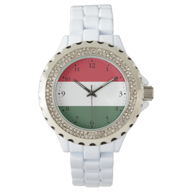 Ungerns flagga armbandsur (Framsida)