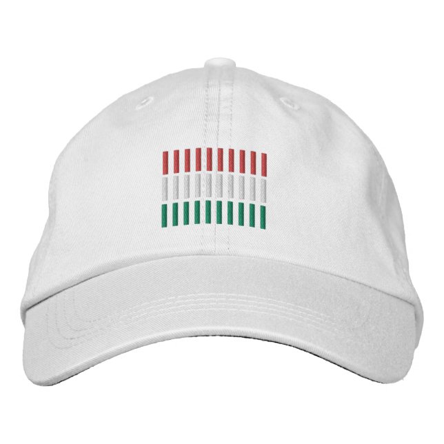 Ungerns Flagga Embrodery Broderad Keps (Framsida)