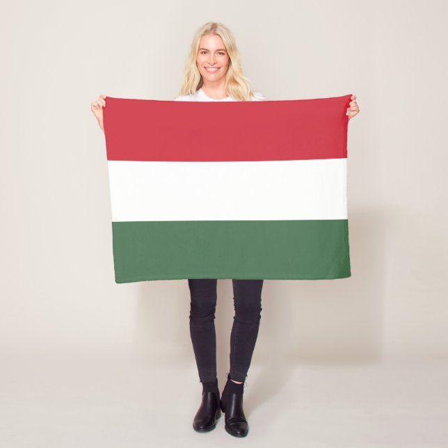 Ungerns flagga fleecefilt (På plats)