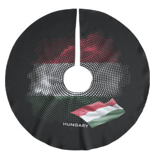 Ungerns flagga julgransmatta borstad polyester