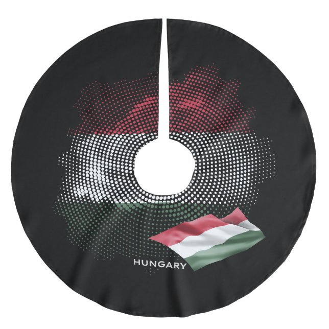 Ungerns flagga julgransmatta borstad polyester (Framsidan)
