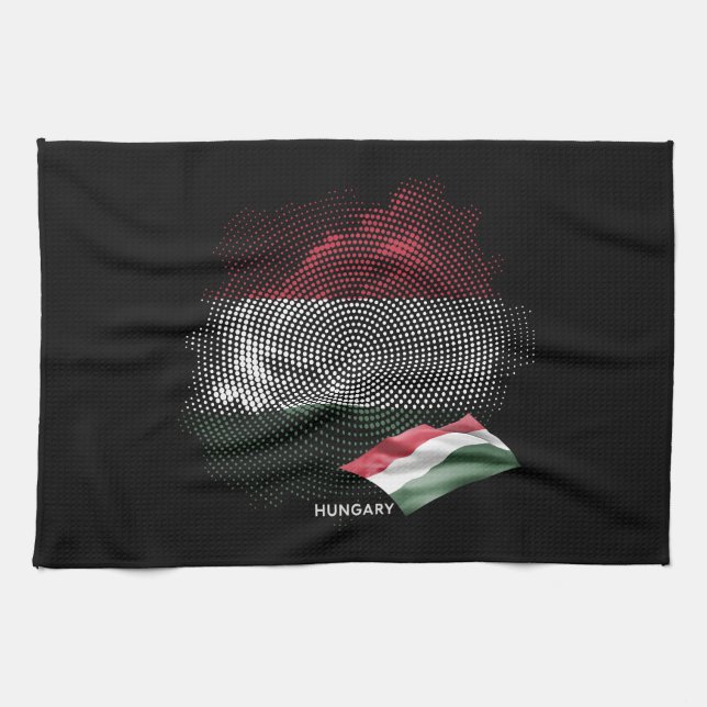 Ungerns flagga kökshandduk (Horisontell)