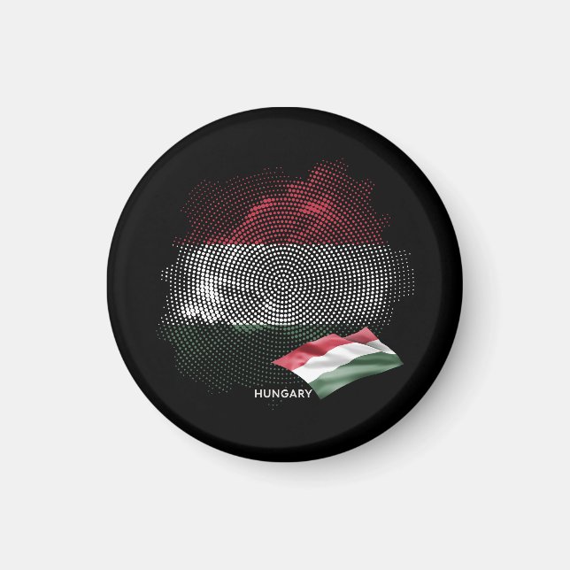 Ungerns flagga magnet (Framsidan)