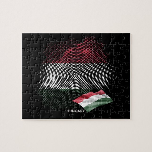 Ungerns flagga pussel (Horisontell)