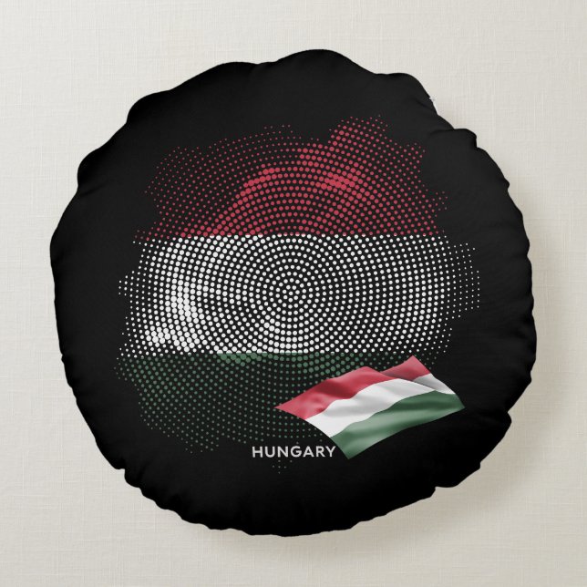 Ungerns flagga rund kudde (Baksidan)