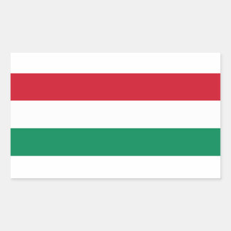 Ungerns Flagga Stickers* Rektangulärt Klistermärke