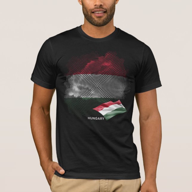 Ungerns flagga t shirt (Framsida)