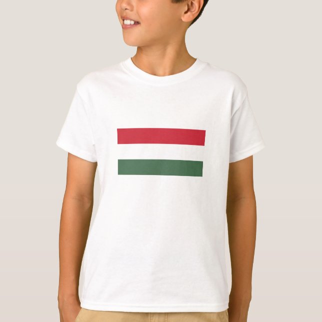 Ungerns flagga t shirt (Framsida)