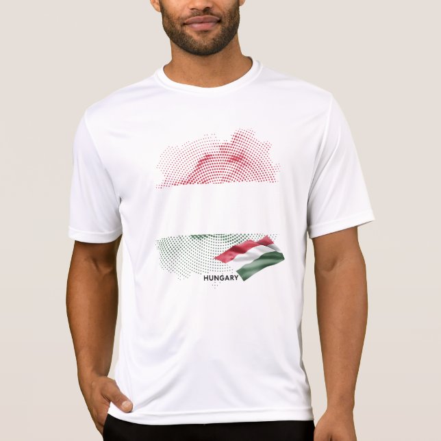 Ungerns flagga t shirt (Framsida)