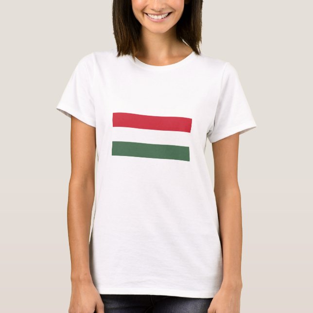 Ungerns flagga t shirt (Framsida)