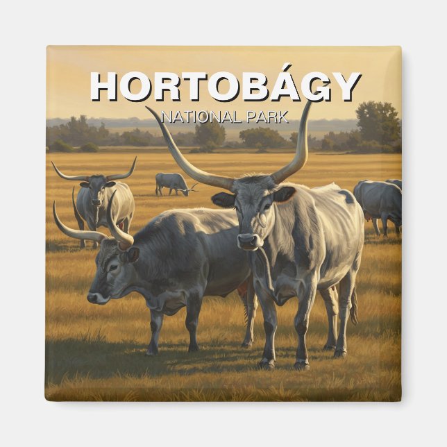 Ungerns Hortobagy nationalpark Travel Magnet (Framsidan)