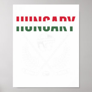 Ungerns ishockeyfans Jersey Stöd Ungerska H Poster
