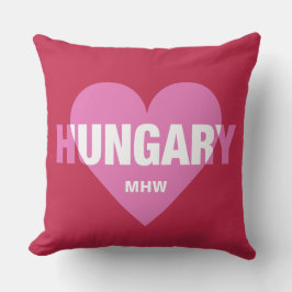 Ungerns Kärlek anpassningsbar monogram dekorativ k Kudde