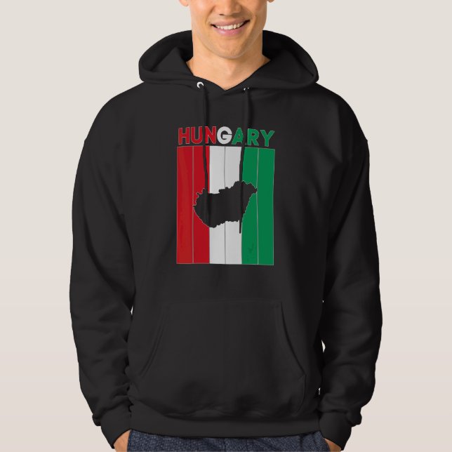 Ungerns landsgränser hoodie (Framsida)