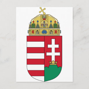 Ungerns Officiell Jackar Arm Heraldry Symbol Vykort