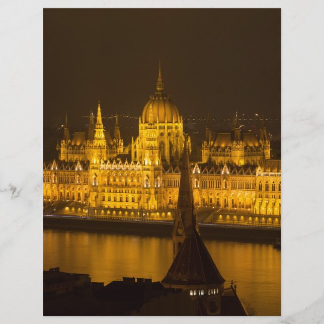 Ungerns parlament Budapest på natten (Framsida)